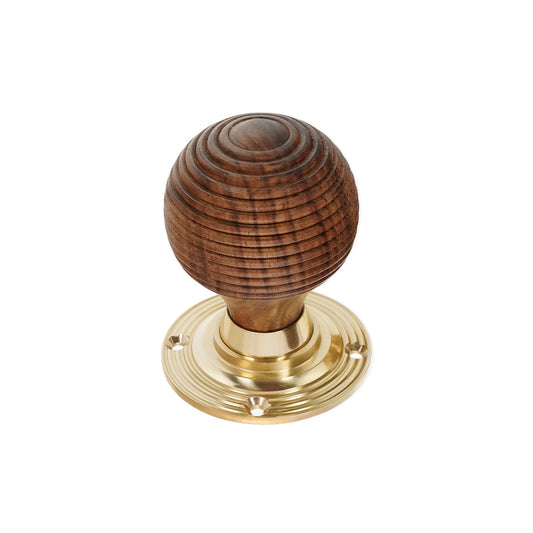 Rosewood Beehive Rim/Mortice Door Knob