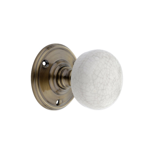 Crackled Porcelain Mortice Door Knob