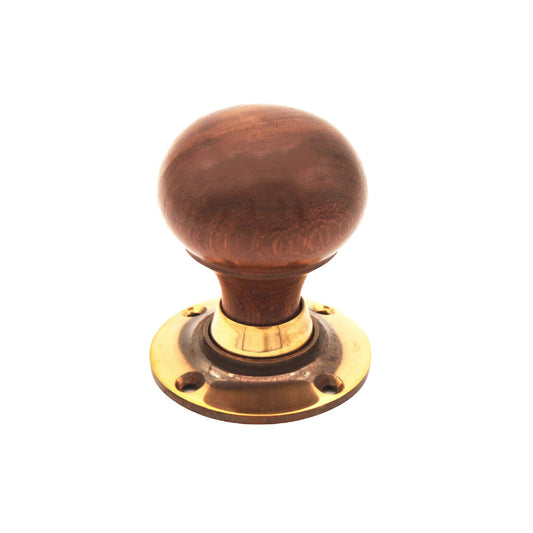 Rosewood Bun Rim/Mortice Door Knob