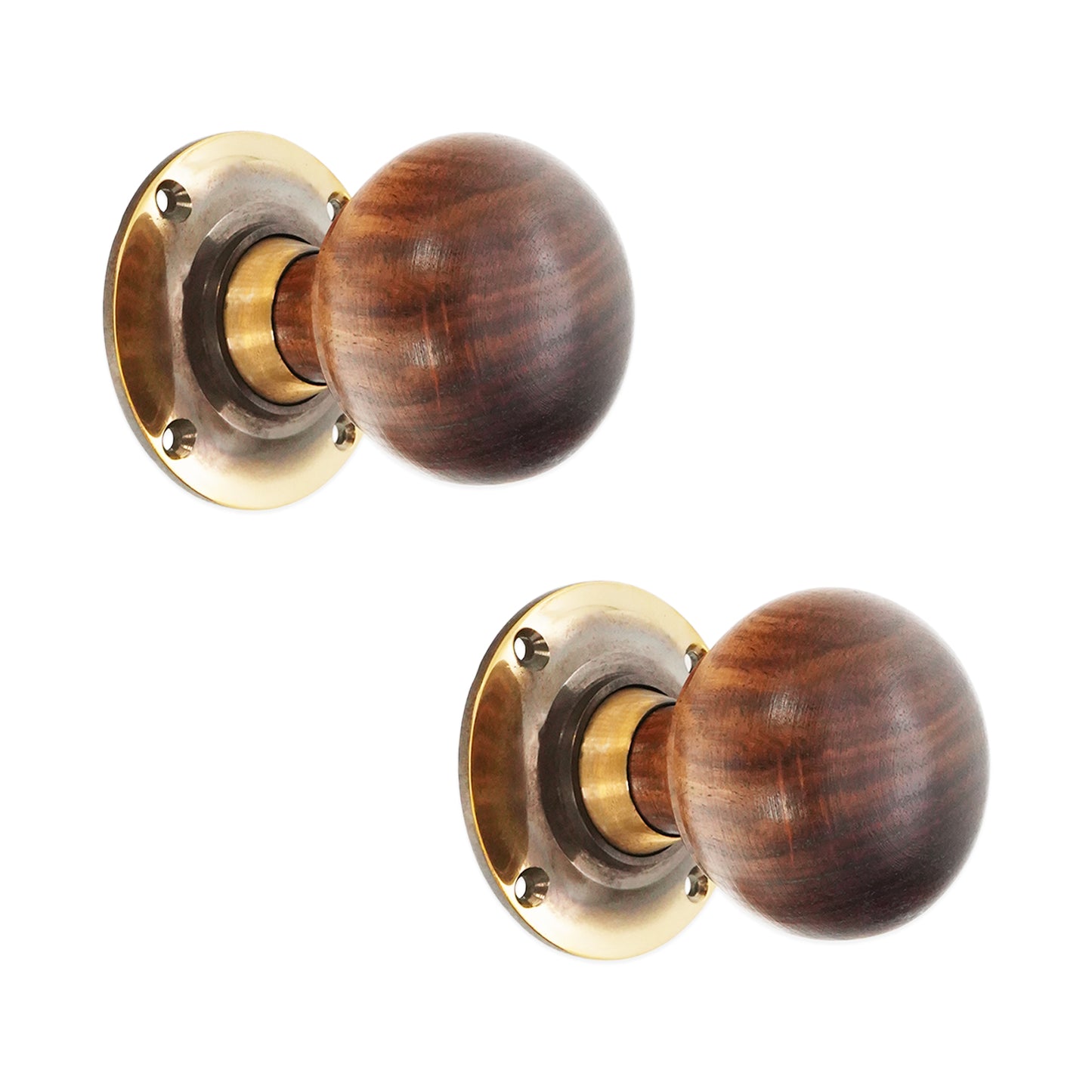 Rosewood Bun Rim/Mortice Door Knob