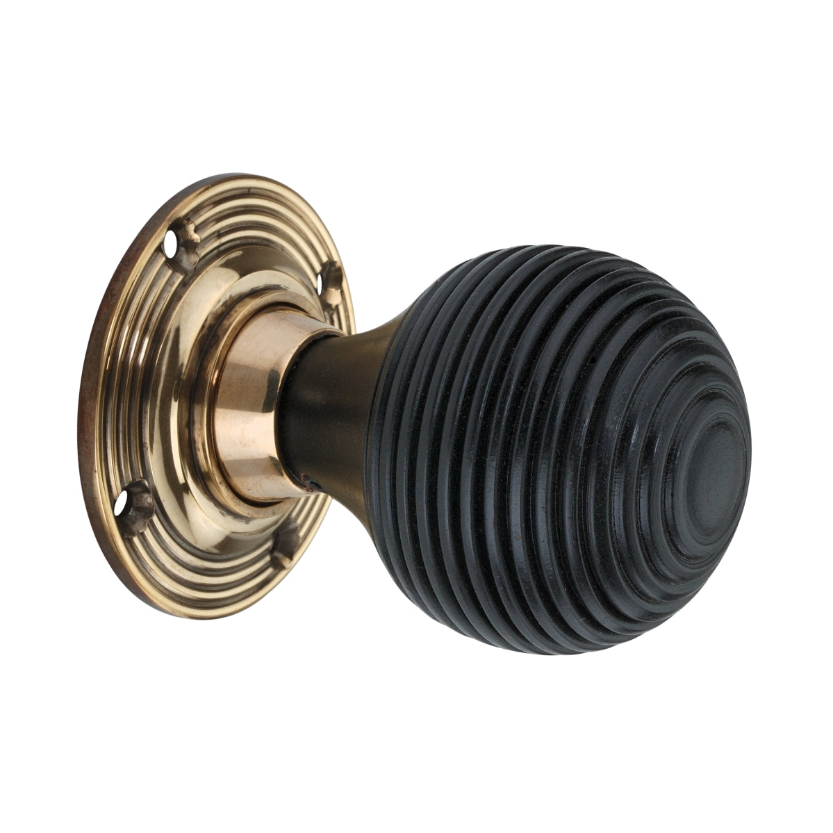 Ebonised Beehive Mortice/Rim Door Knob
