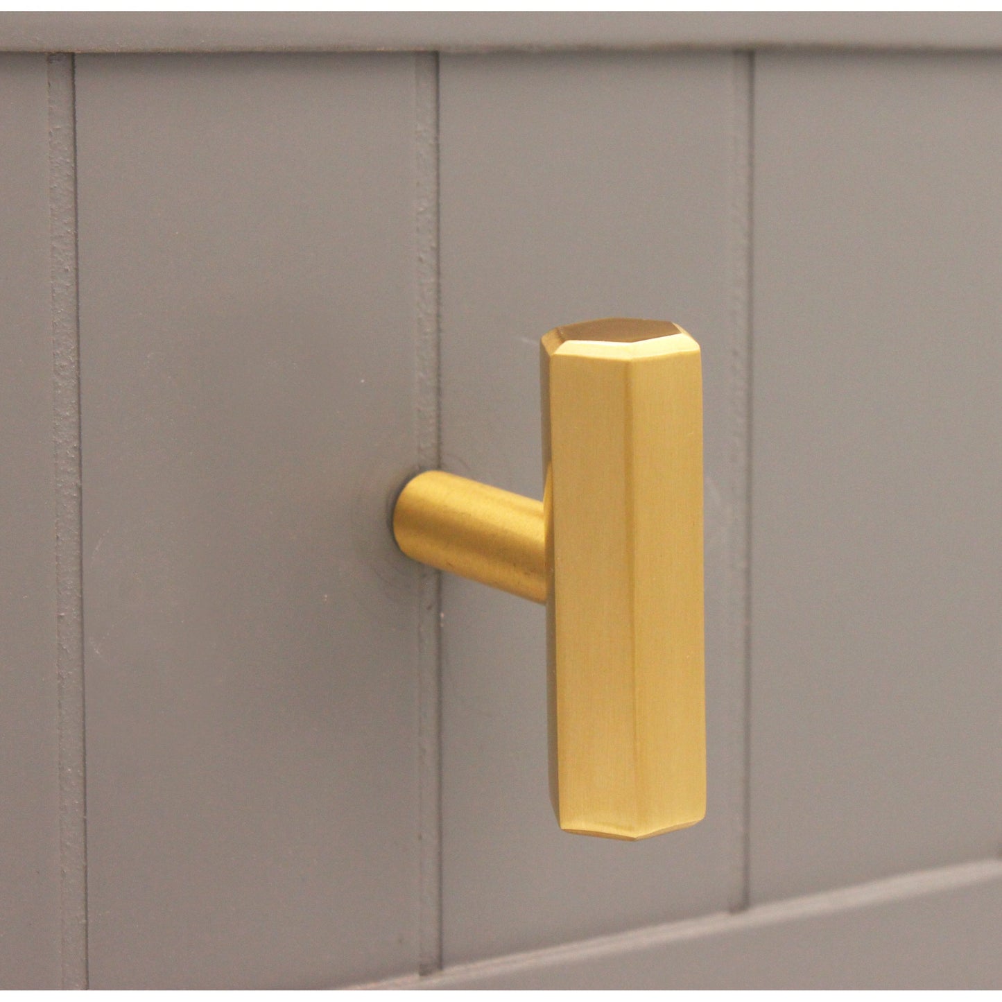 Hexagonal T bar Cupboard Pull