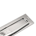 Spira Brass Regency Knocker Postal Plate measuring 250mm in a polished chrome finish, featuring a rectangular shape with an integrated knocker for easy mail access.