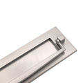 Spira Brass Regency Knocker Postal Plate in a brushed finish, measuring 250mm, featuring a rectangular design with a knocker lever on the right side.