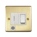 Stainless steel Switched Fuse Spur - Satin Brass