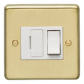Stainless steel Switched Fuse Spur - Satin Brass