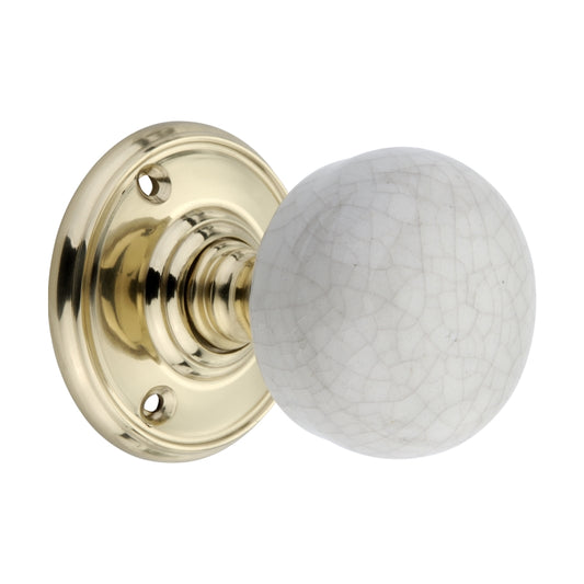 Crackled Porcelain Mortice Door Knob