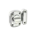 Spira Brass Sigma Bathroom Latch Small in polished chrome finish, featuring a round bolt mechanism and a rectangular strike plate, designed for secure bathroom doors.