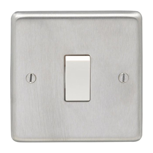 Stainless steel 1 Gang Switch - Satin Stainless Steel