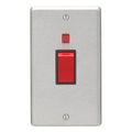 Stainless steel 45Amp Switch With Neon Indicator - Satin Stainless Steel