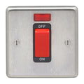 Stainless steel 45Amp Switch With Neon Indicator - Satin Stainless Steel