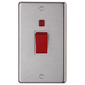 Stainless steel 45Amp Switch With Neon Indicator - Satin Stainless Steel