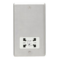 Stainless steel Shaver Socket - Satin Stainless Steel