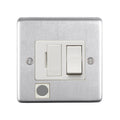 Stainless steel Switched Fuse Spur - Satin Stainless Steel