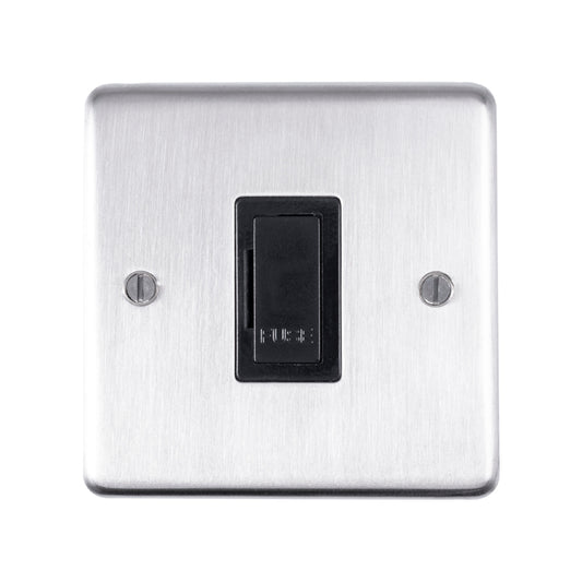 Stainless steel Unswitched Fuse Spur - Satin Stainless Steel