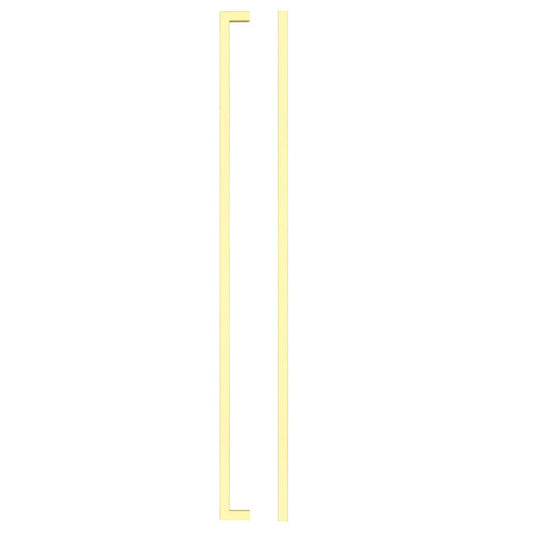 Zoo Hardware Top Drawer Fittings Square Block Cabinet Handle in a light yellow finish, featuring a minimalist square design suitable for various cabinet sizes.