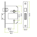 British Standard 5 Lever Sashlock – Keyed Alike