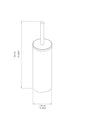 Ecoline Brushed Stainless Toilet Brush Set