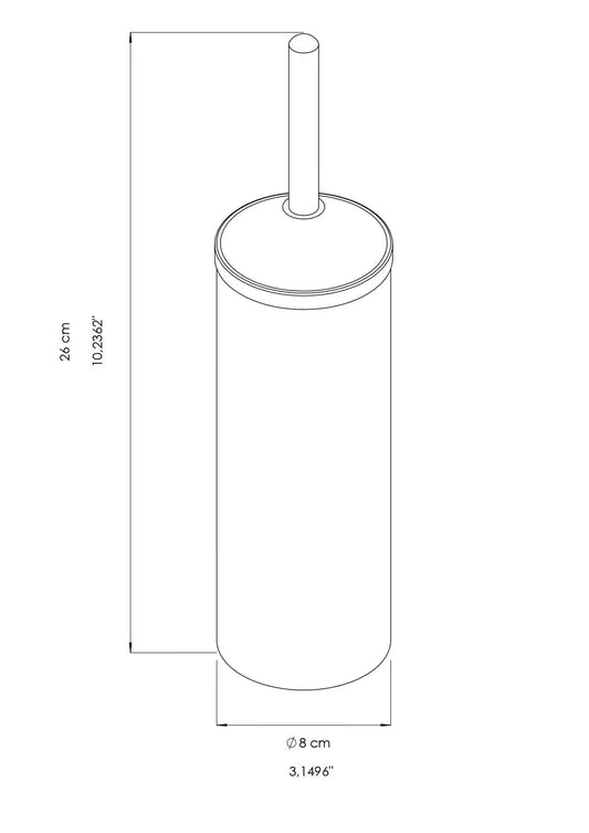 Ecoline Polished Stainless Toilet Brush Set MKII