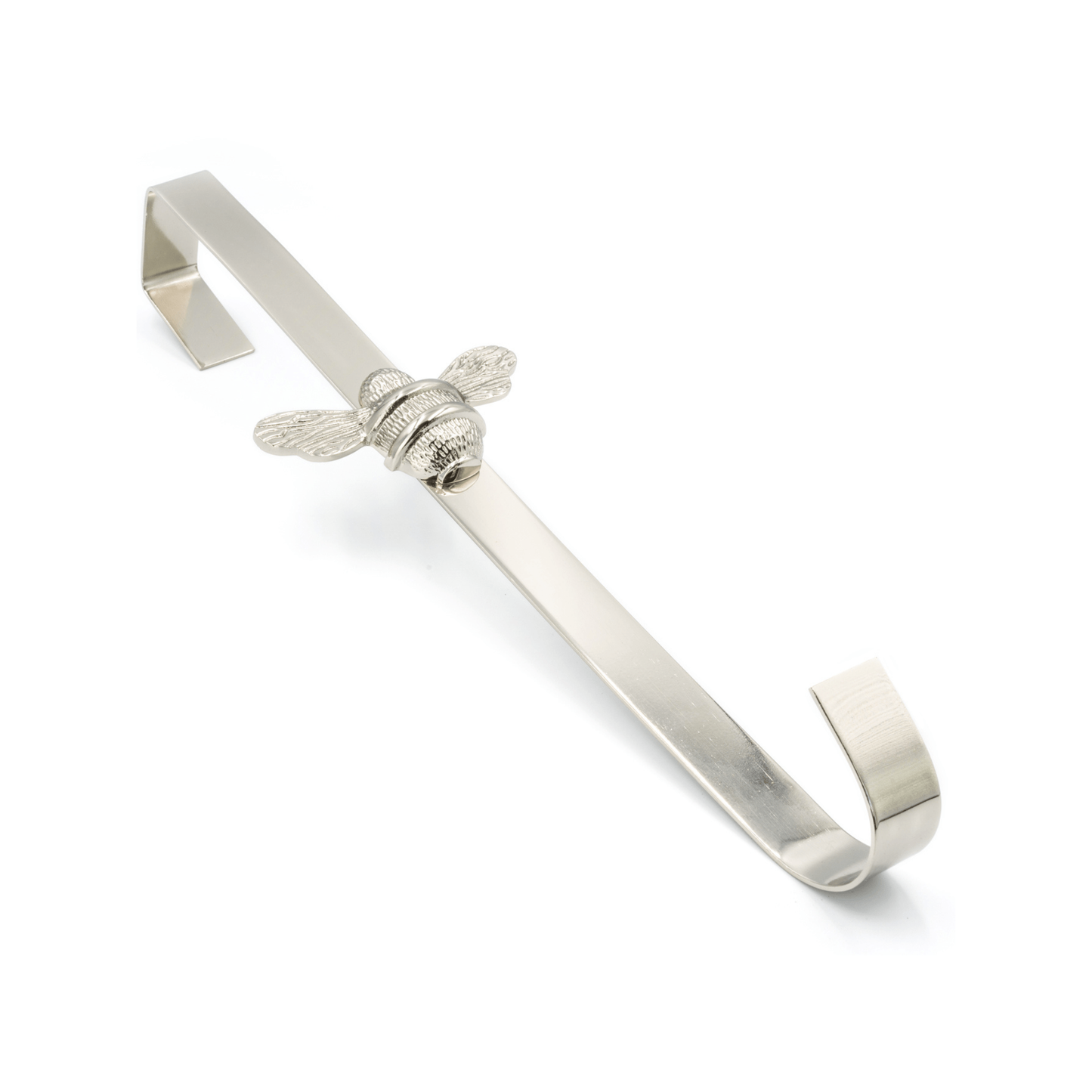 Brass bee Wreath Hanger - Chrome Finish - Brass bee