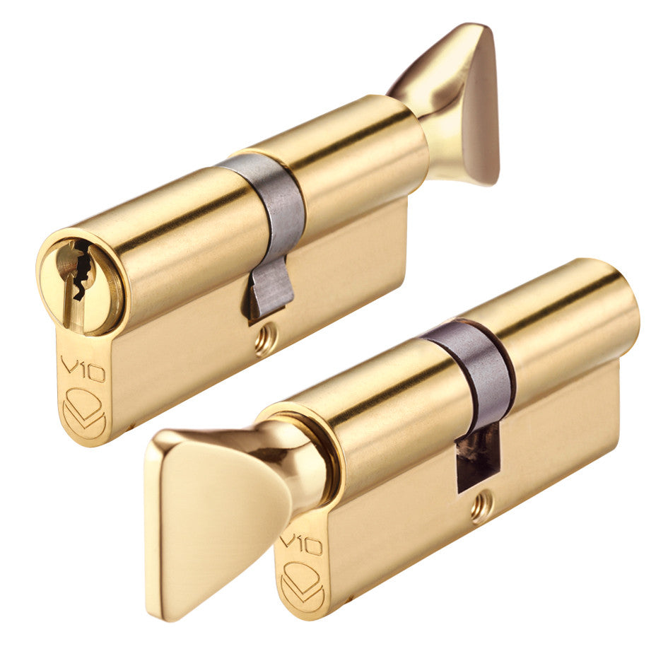 V10 Euro Profile Cylinder with Turn