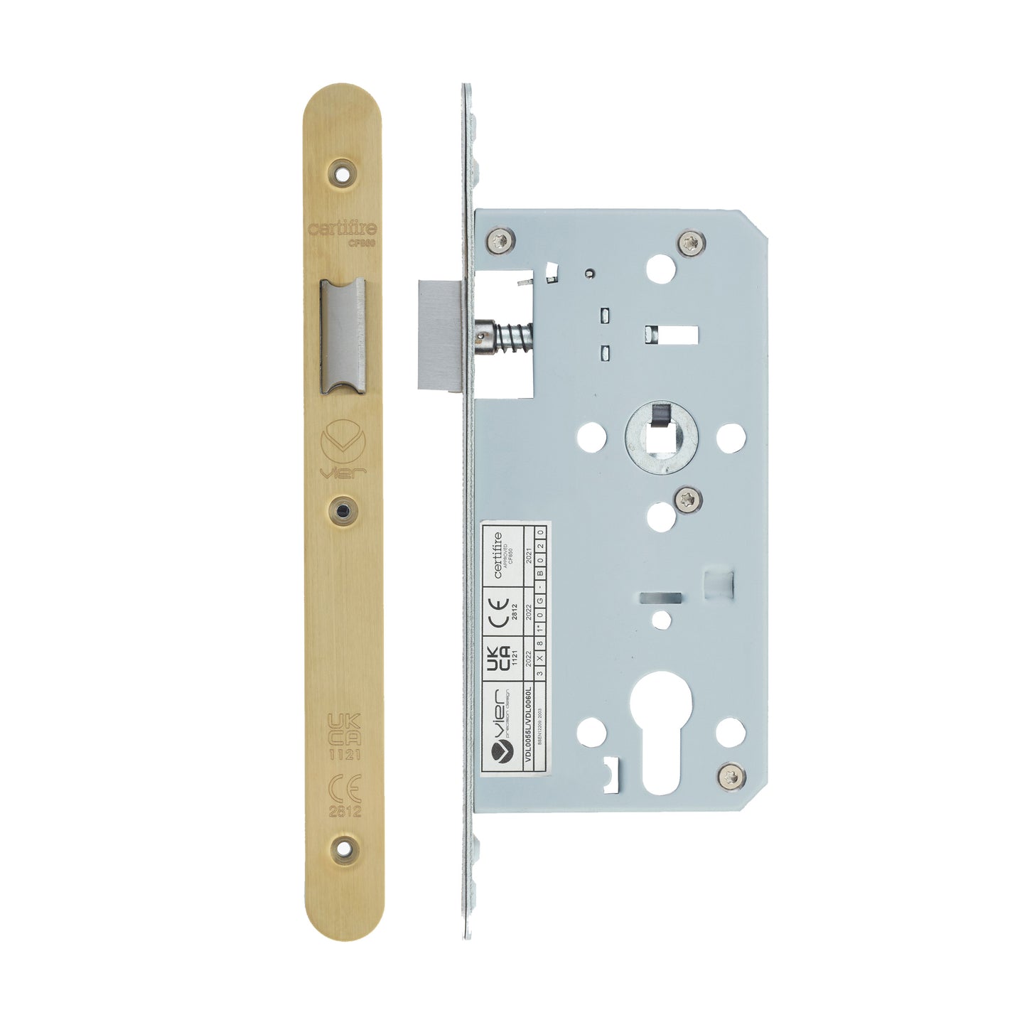 Din Latch - Backset  55mm - 2 Pc Forend - Radius