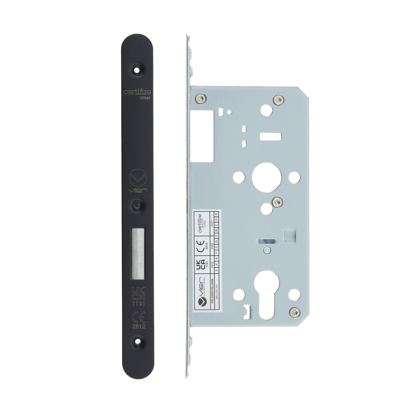 2 Piece DIN Euro Profile Deadlock – 72mm Centres