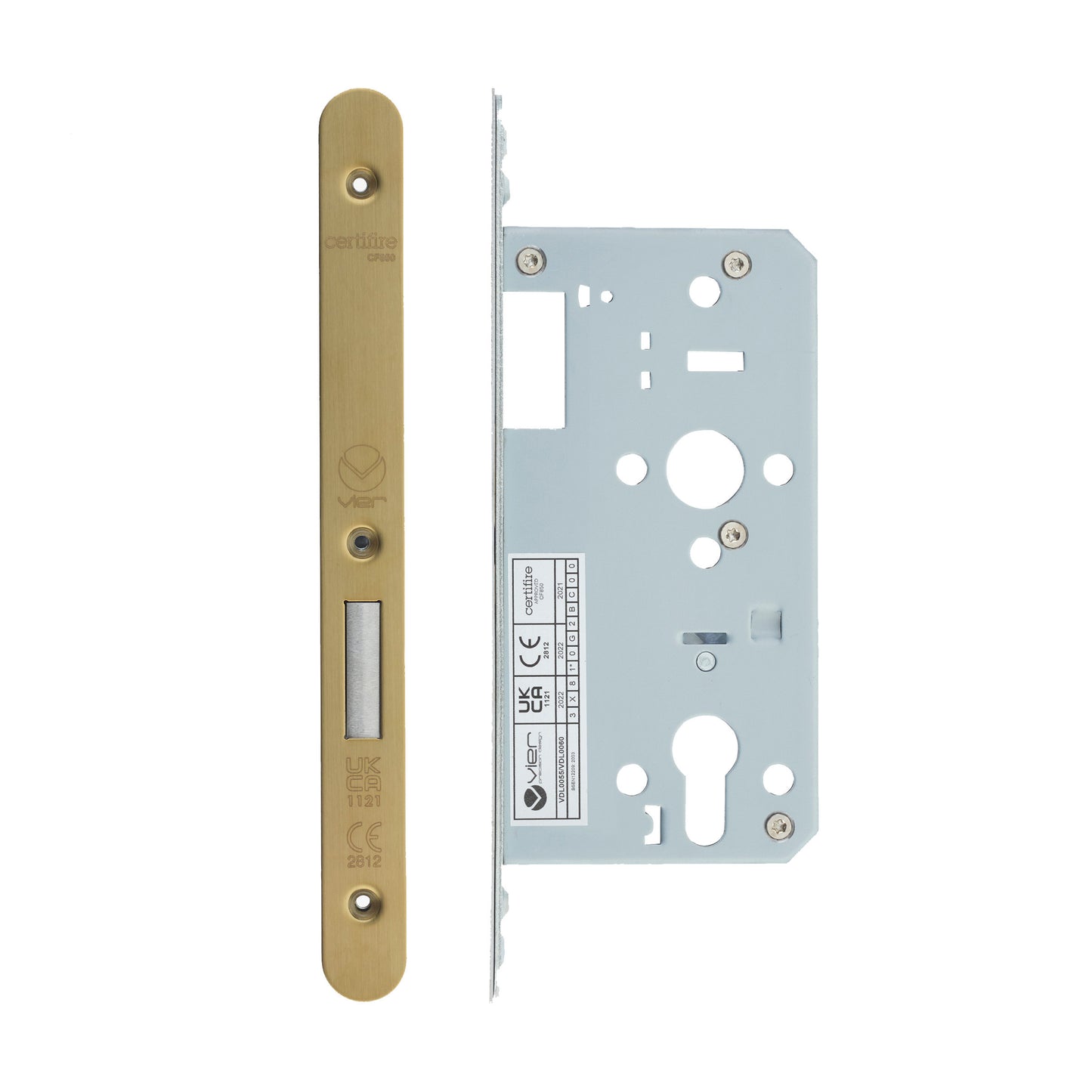 2 Piece DIN Euro Profile Deadlock – 72mm Centres