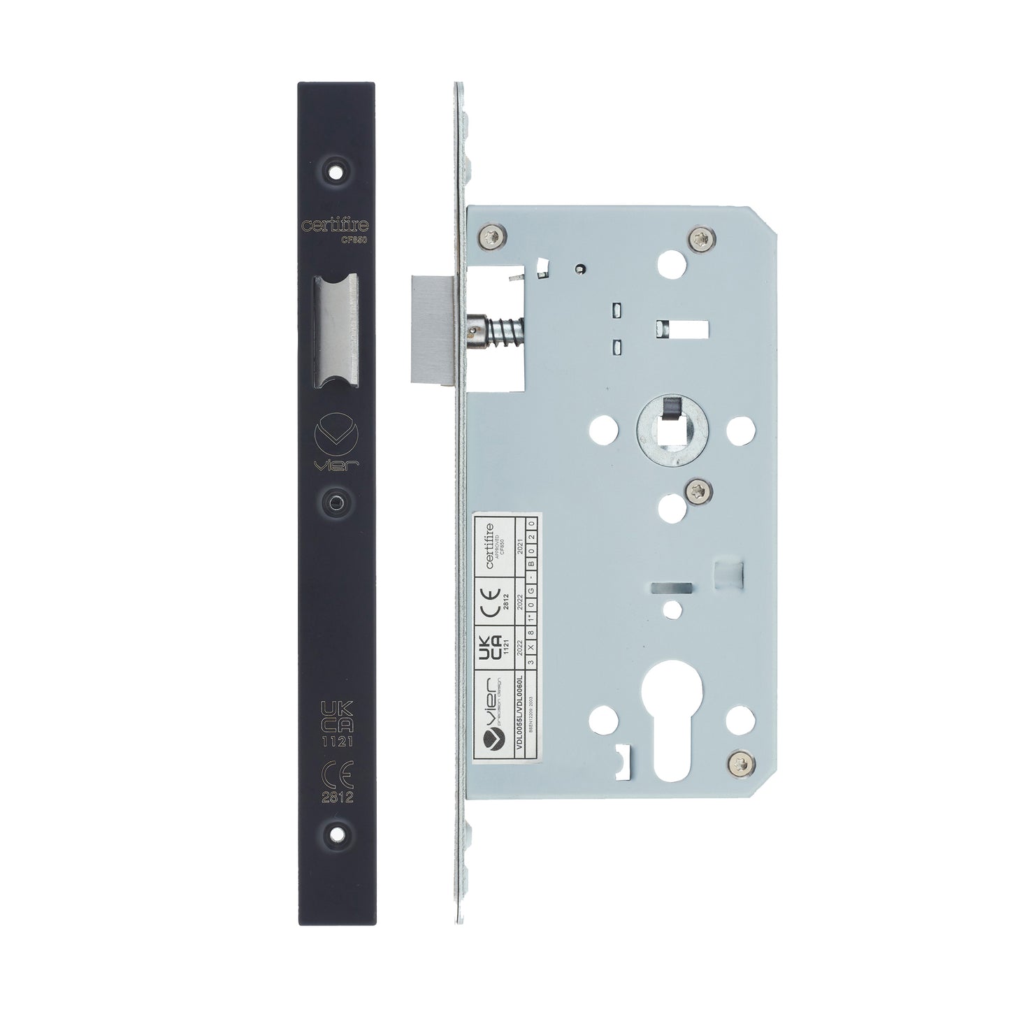 Din Latch - Backset  60mm - 2 Pc Forend - Square