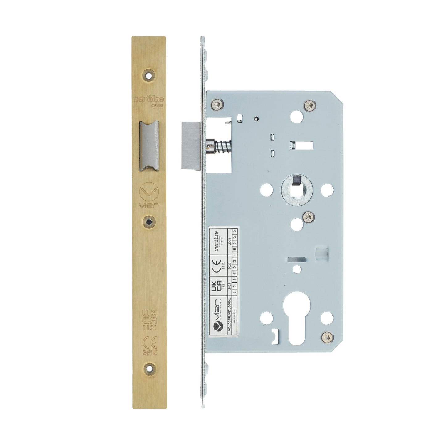 Din Latch - Backset  60mm - 2 Pc Forend - Square
