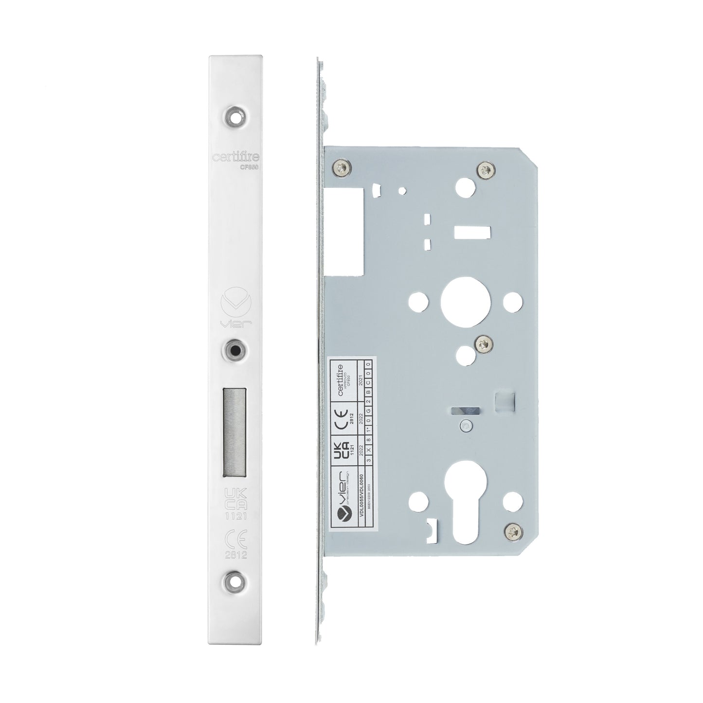 2 Piece DIN Euro Profile Deadlock – 72mm Centres