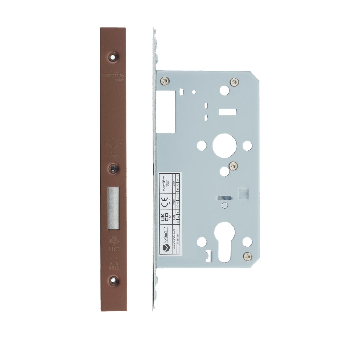 2 Piece DIN Euro Profile Deadlock – 72mm Centres