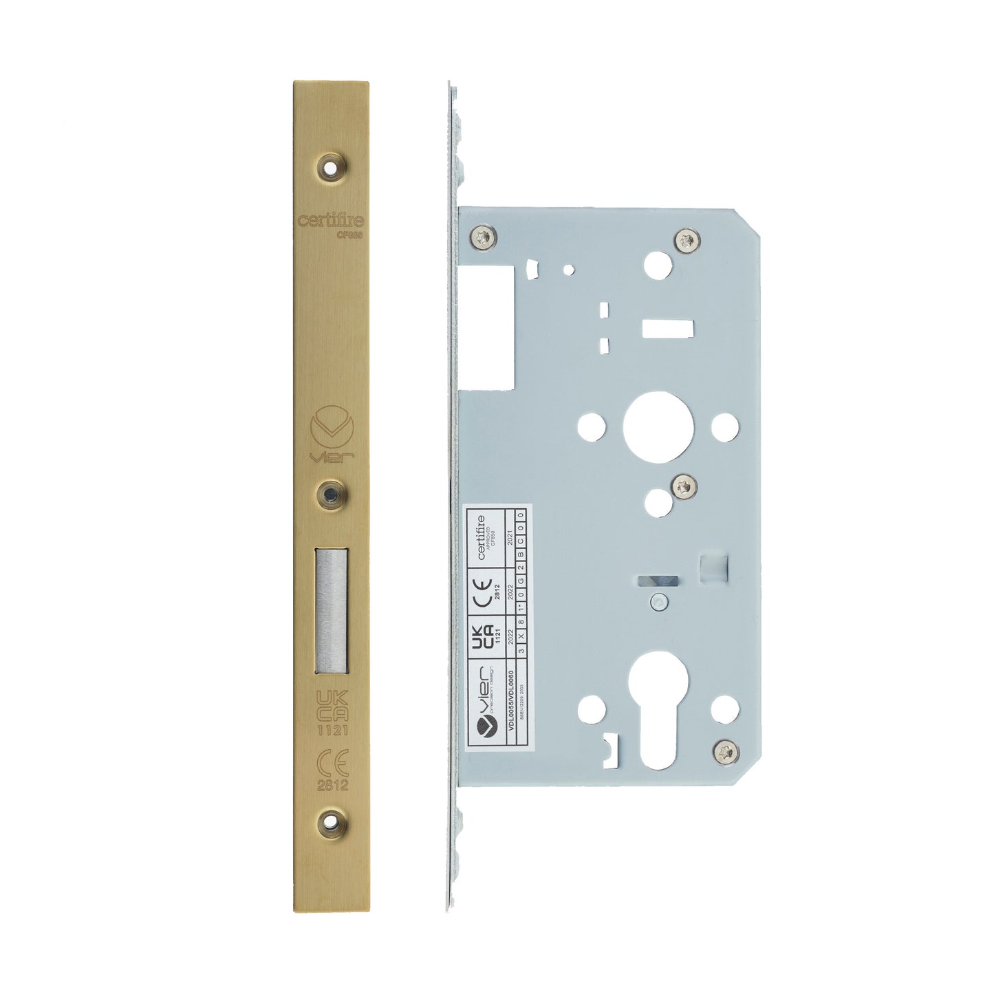 2 Piece DIN Euro Profile Deadlock – 72mm Centres