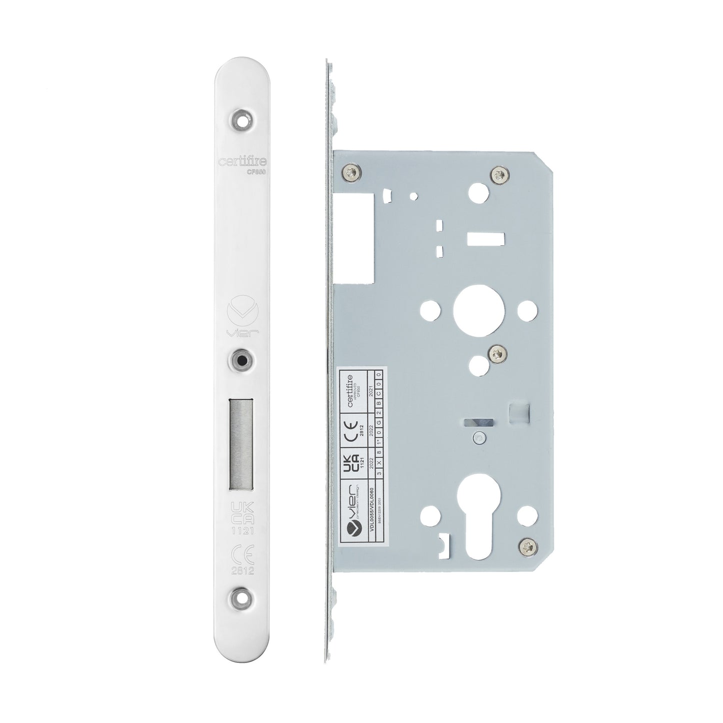 2 Piece DIN Euro Profile Deadlock – 72mm Centres