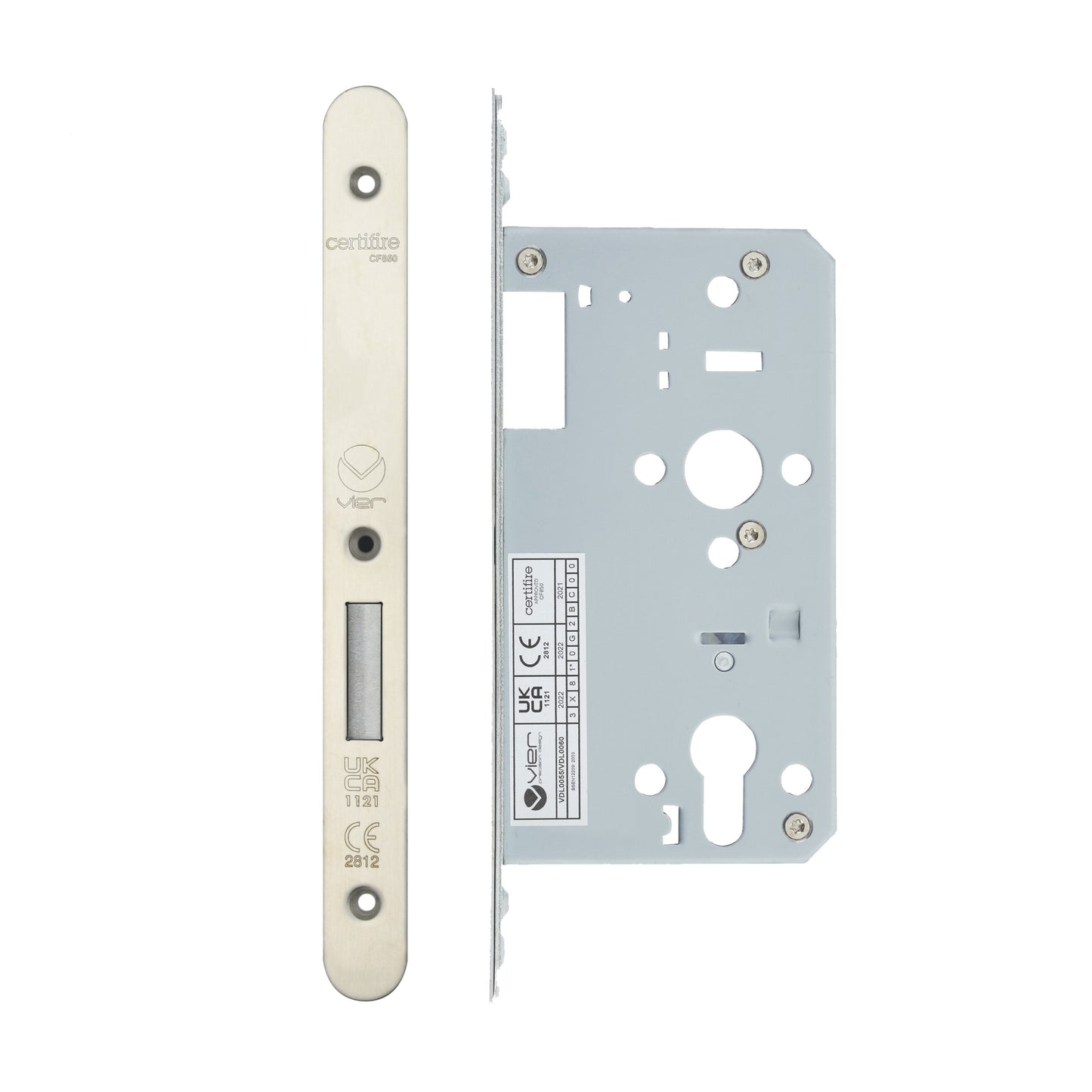 2 Piece DIN Euro Profile Deadlock – 72mm Centres