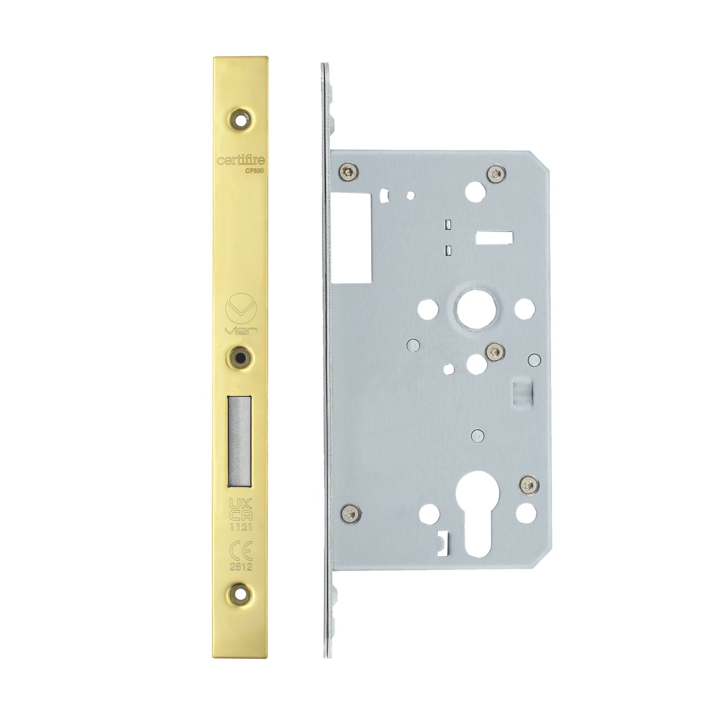 2 Piece DIN Euro Profile Deadlock – 72mm Centres