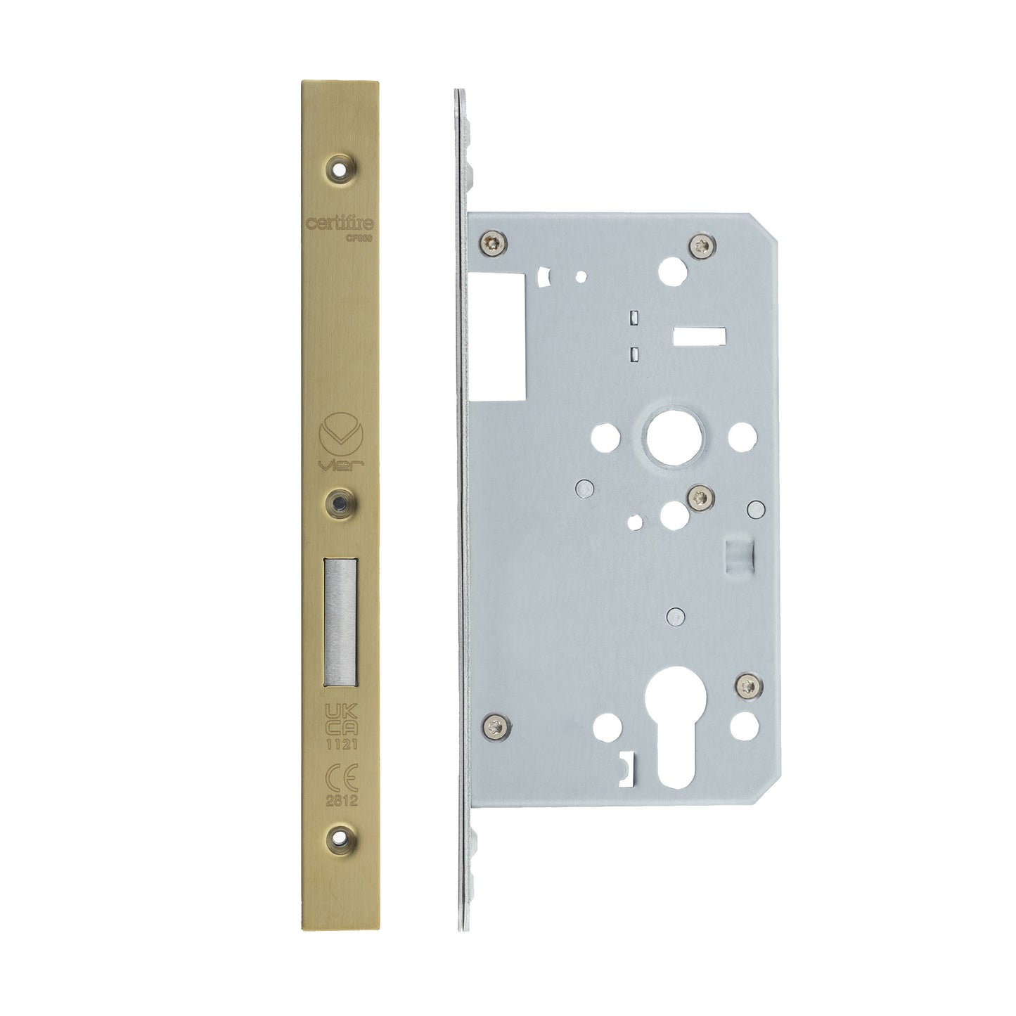 2 Piece DIN Euro Profile Deadlock – 72mm Centres