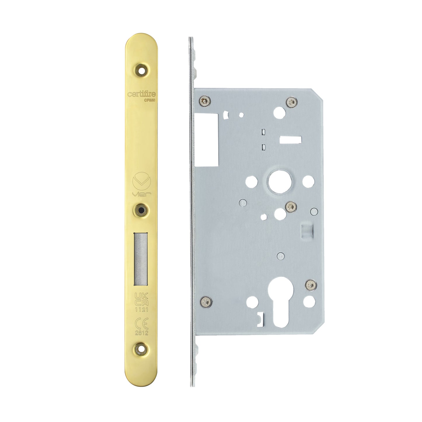 2 Piece DIN Euro Profile Deadlock – 72mm Centres