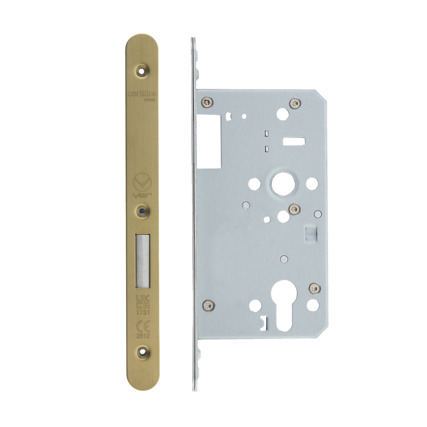 2 Piece DIN Euro Profile Deadlock – 72mm Centres