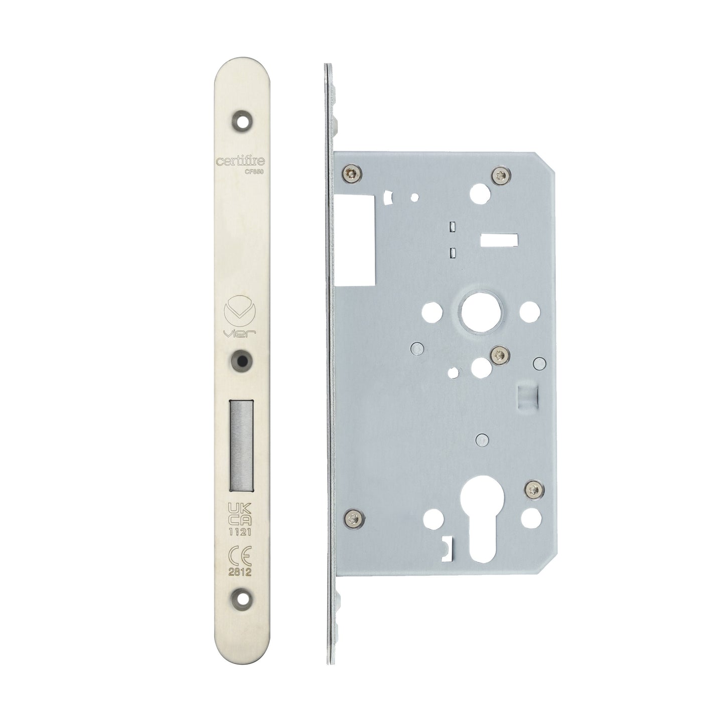 2 Piece DIN Euro Profile Deadlock – 72mm Centres