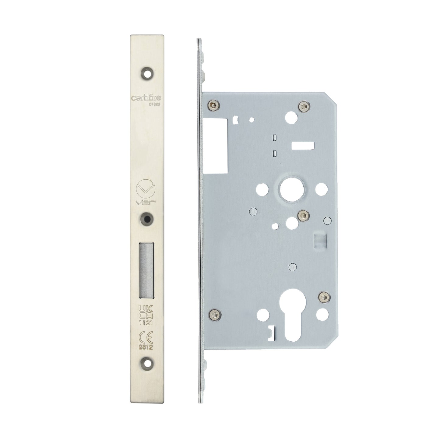 2 Piece DIN Euro Profile Deadlock – 72mm Centres