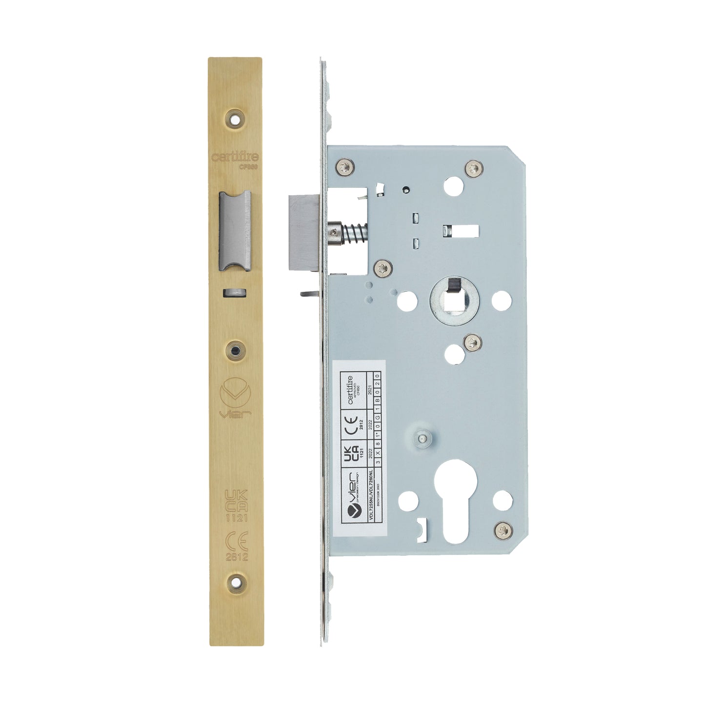 Din Nightlatch - Backset  55mm - 2 Pc Forend - Square