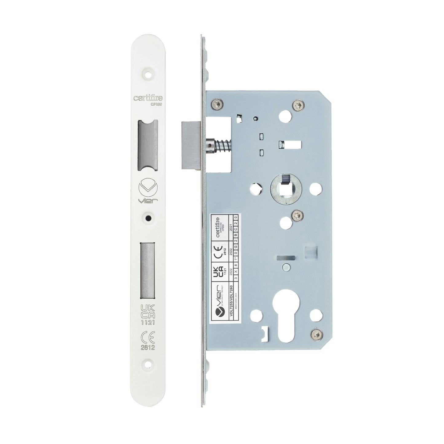 Din Euro Sashlock- Backset  55mm - 2 Pc Forend - Radius