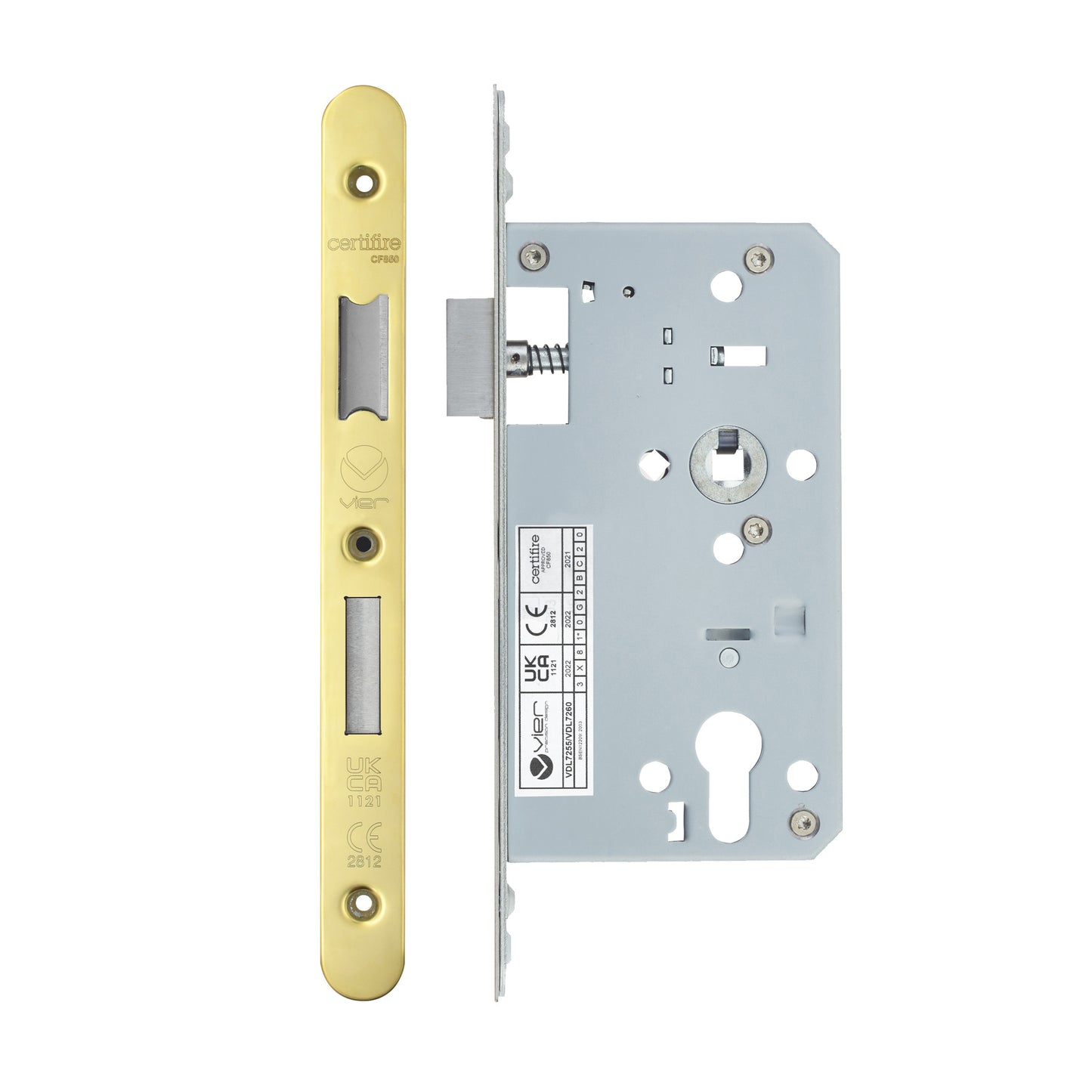 2-Piece DIN Euro Profile Sashlock – 72mm Centre