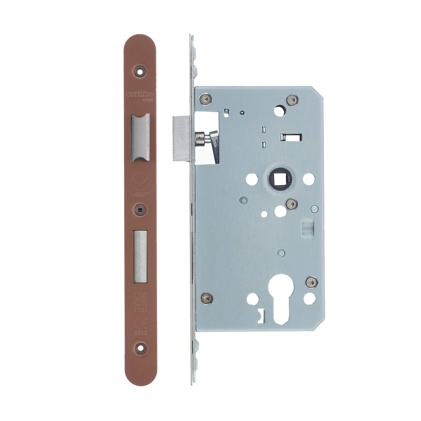 Din Euro Sashlock- Backset  60mm - 2 Pc Forend - Radius - Single Throw