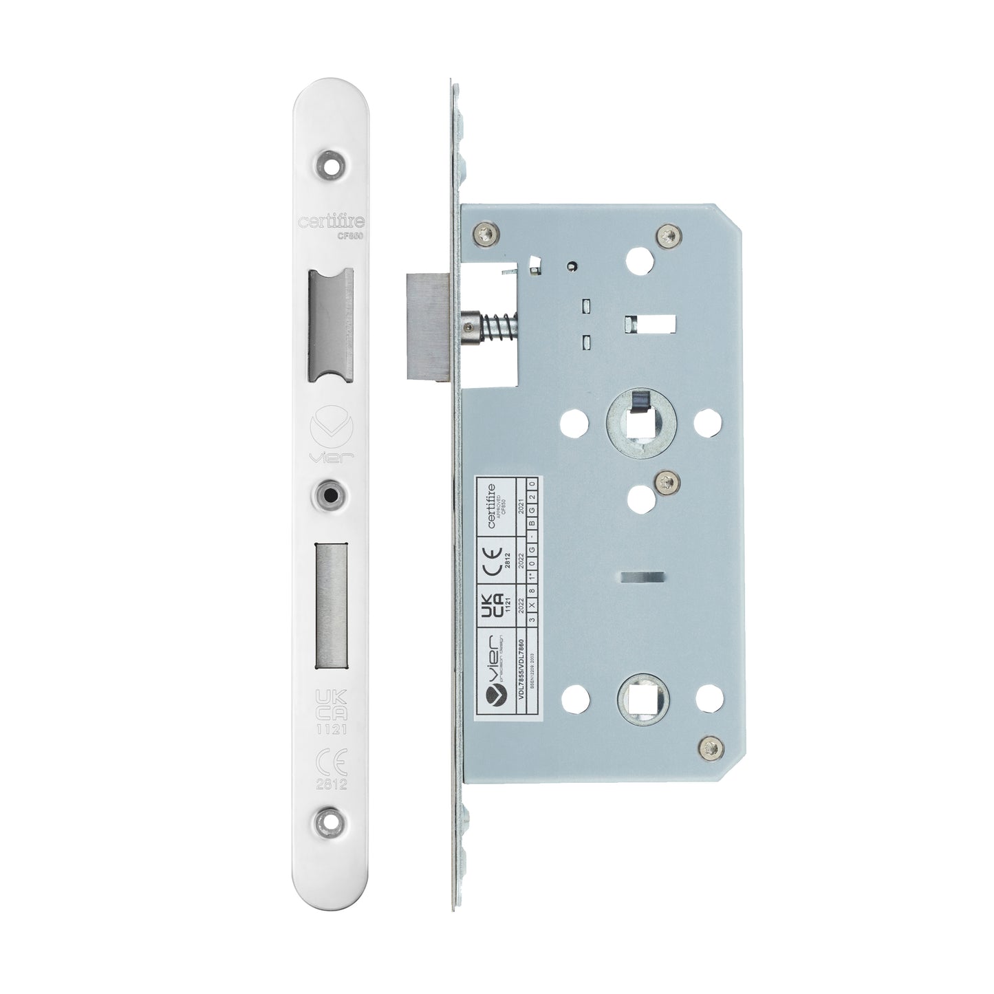 Din Bathroom- Backset  55mm - 2 Pc Forend - Radius