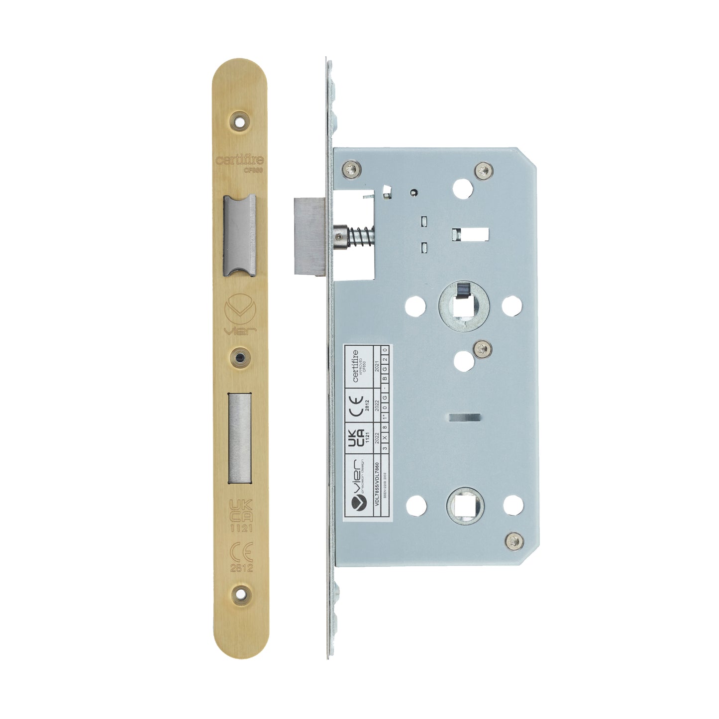 Din Bathroom- Backset  55mm - 2 Pc Forend - Radius