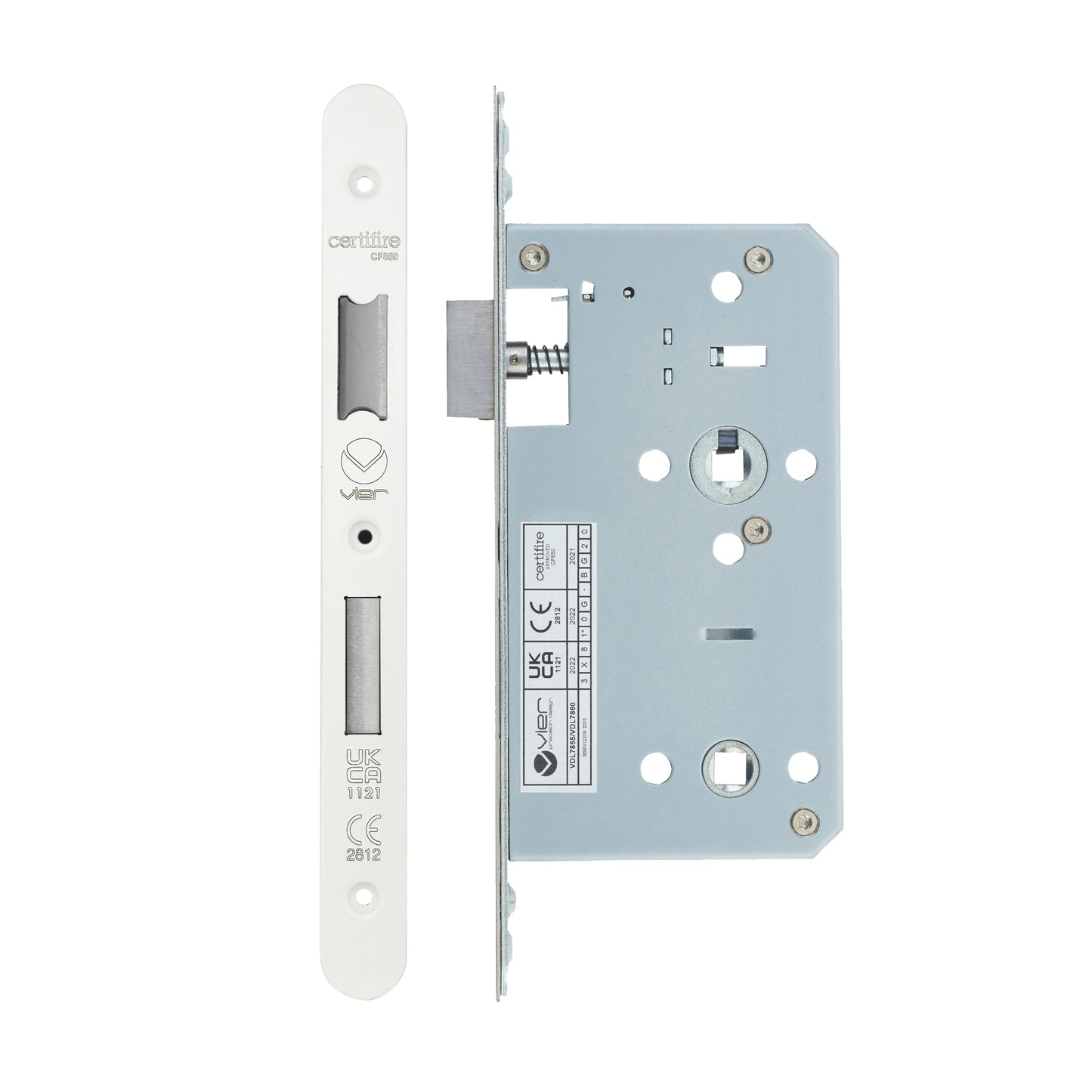 Din Bathroom- Backset  60mm - 2 Pc Forend - Radius