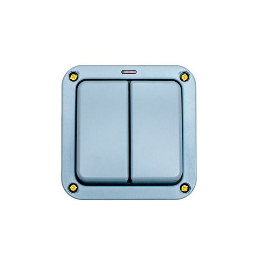 Utility 2 Gang Switch - Grey