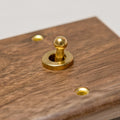 Brass Bee Black Walnut Switch & Socket — 1 Gang 2-Way Toggle (W Series)